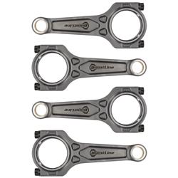 Connecting Rod, I-Beam, Forged 4340 Steel, Shot-Peened, Floating Pin, Ford, 2.3L, EcoBoost, Set of 4