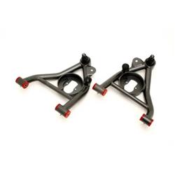 Control Arms, Tubular, Front, Lower, Steel, Black Hammertone Powdercoated, Chevy, Pontiac, Pair