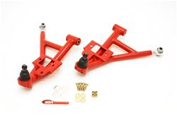 Control Arms, Front Lower, 1.0 in. Lowered Ride Height, Steel, Red Powdercoated, Chevy, Pontiac, Pair