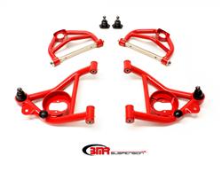 Control Arms, Tubular, Front, Steel, Red Powdercoated, Buick, Chevy, Oldsmobile, Pontiac, Kit