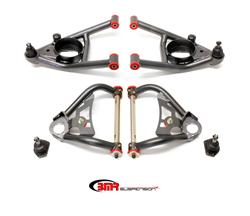 Control Arms, Tubular, Front, Billet Steel, Black Hammertone Powdercoated, Buick, Chevy, Olds, Pontiac, Kit