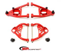 Control Arms, Tubular, Front, Billet Steel, Red Powdercoated, Buick, Chevy, Oldsmobile, Pontiac, Kit