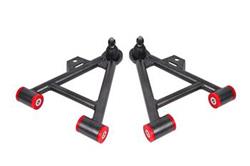 Control Arms, Tubular, Front, Lower, Steel, Black Hammertone Powdercoated, Ford, Pair