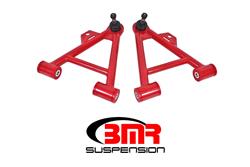 Control Arms, A-Arms, Front, Lower, Steel, Red Powdercoated, Coilover, Polyurethane Bushing, Tall Ball Joint, Ford, Pair