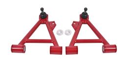 Control Arms, Tubular, Front, Lower, Steel, Coilover Style, Red Powdercoated, Ford, Pair