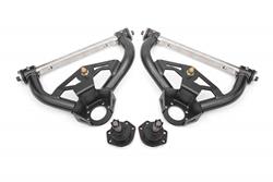 Control Arms, Tubular, Front Upper, Tall Ball Joint, Steel, Black Hammertone Powdercoated, Buick, Chevy, Oldsmobile, Pontiac, Pair