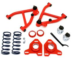 Springs, Coilover, Conversion, Front, 200 lbs./in. Rate, Red Powdercoated, Chevy, Pontiac, Kit