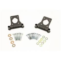 Brake Caliper Mounting Bracket, Chromoly, Black Hammertone Powdercoated, Chevy, Pontiac, Pair