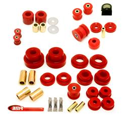 Control Arm Bushings (Upper Inner Only), Steering Rack Bushings, Rear Trailing Arm Bushings, Red, Chevy, Kit