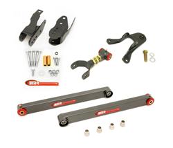Control Arms, Tubular/Boxed, Rear, Upper and Lower, Steel, Black Hammertone Powdercoated, Ford, Kit