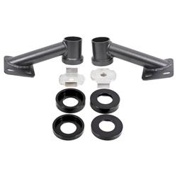 Subframe and Cradle Bushings and Inserts, Billet Aluminum, Black Hammertone Powdercoated, Ford, Kit