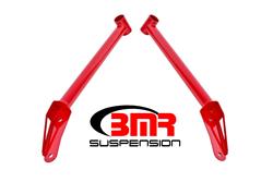 Chassis Stiffeners, Cradle Chassis Braces, Rear Cradle Position, Steel, Red Powdercoat, Attaches To Front Section of the Cradle and Frame, Chevy, Pair