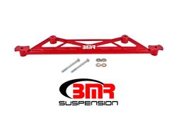 Chassis Stiffeners, Cradle Chassis Braces, Rear Cradle Position, Steel, Red Powdercoat, Attaches To Rear Section of the Cradle and Frame, Chevy, Each