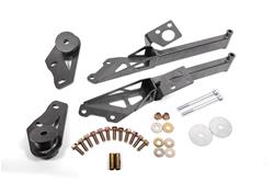 Subframe Braces, Rear IRS, Steel, Black Hammertone Powdercoat, Ford, Kit