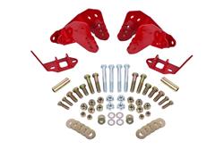 Shock Mount, Coilover, Conversion, Rear, Upper and Lower, Steel, Red Powdercoated, Buick, Chevy, Oldsmobile, Pontiac, Kit