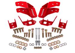 Coilover conversion kit, rear, adjustable shock mt, w/o CAB, Red, 1978-1987, G-Body