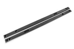 Chassis Jacking Rails, Shorter Tube, Steel, Black Hammertone Powdercoat, Ford, Mustang, Pair