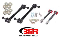 Sway Bar End Links, Polyurethane Bushings, Greasable, Black Anodized, Black Hammertone Powdercoat, Set of 4