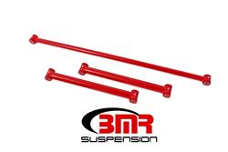 Panhard Bar, Lower Control Arms, Steel, Tubular, Bushings, Red Powdercoated, Kit