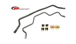 Sway Bar, Front and Rear, Hollow, Steel, Black Hammertone Powdercoated, 1.375 in. Dia., Chevy, Pontiac, Kit