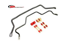 Sway Bar, Black, Solid, Steel, Front and Rear, 1 1/4 in. Diameter, Chevy, Pontiac, Kit