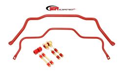 Sway Bar, Red, Solid, Steel, Front and Rear, 1 1/4 in. Diameter, Chevy, Pontiac, Kit