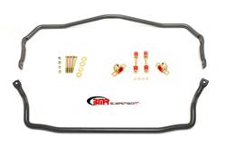 Sway Bar, Black Hammertone Powdercoated, Solid, Steel, Front and Rear, Buick, Chevy, Oldsmobile, Pontiac, Kit