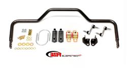 Sway Bar, Rear, Hollow, Steel, Black Hammertone Powdercoated, 1.125 in. Diameter, Buick, Chevy, Pontiac, Kit