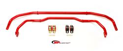 Sway Bars, Front and Rear, Hollow, Steel, Red Powdercoated, Chevy, Kit