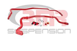 Sway Bars, Front and Rear, Hollow, Steel, Red Powdercoated, Ford, Kit