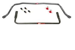 Sway Bars, Front and Rear, Solid, Steel, Black Hammertone Powdercoated, Buick, Chevy, Set