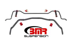 Sway Bars, Black Hammertone, Hollow/Solid, Steel, Front/Rear, 35mm/22mm Diameter, Ford, Kit
