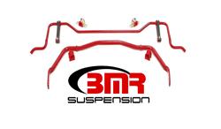 Sway Bars, Red, Hollow/Solid, Steel, Front/Rear, 35mm/22mm Diameter, Ford, Kit