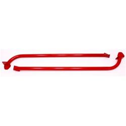 Subframe Connectors, Weld-On, Red Powdercoated, Steel, Ford, Pair