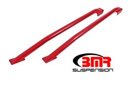 Subframe Connectors, Weld-On, Red Powdercoated, Tubular, Steel, Ford, Pair
