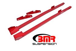 Subframe Connectors, Weld-On, Red Powdercoated, Boxed, Steel, Ford, Pair