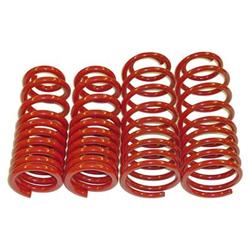 Lowering Springs, 1.250 in., Coil, Front/Rear, Red Powdercoated, Chevy, Pontiac, Set of 4