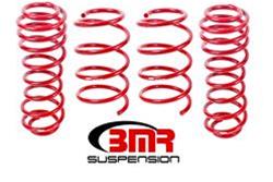 Lowering Springs, 1.50 in. Front, 1.50 in. Rear, Coil, Red Powdercoated, Ford, Set of 4