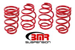 Lowering Springs, 1 in., Coil, Front and Rear, Red Powdercoated, Kit