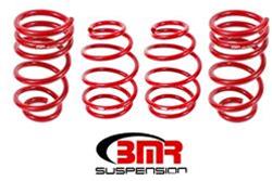 Lowering Springs, 1.4 in. Front, 1.0 in. Rear, Coil, Rear, Red Powdercoated, Chevy, Kit