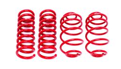 Lowering Springs, 2 in. Front, 2 in. Rear, Red Powdercoated, Buick, Chevy, Oldsmobile, Pontiac, Set of 4