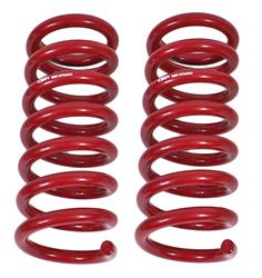 Lowering Springs, Front, Coil Type, Red Powdercoated, Buick, Chevy, Oldsmobile, Pontiac, Pair