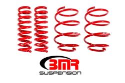 Lowering Springs, 0.750 in. Front, 1.000 in. Rear, Red Powdercoated, Chevy, V8, Set of 4
