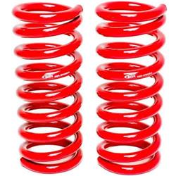 Lowering Springs, 2.0 in. Front, Red Powdercoated, Chevy, Ponrtiac, Pair