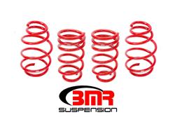 Lowering Springs, 1.25 in. Front, 1.25 in. Rear, Red Powdercoated, Chevy, Kit