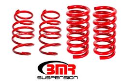 Lowering Springs, Handling Version, Coil, Front/Rear, Red Powdercoated, Ford, Set of 4