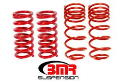 Lowering Springs, 1.250 in., Coil, Front/Rear, Red Powdercoated, Chevrolet, Pontiac, Set of 4