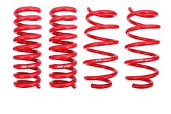 Lowering Springs, 1.25 in., Coil, Front and Rear, Red Powdercoated, Dodge, Set of 4