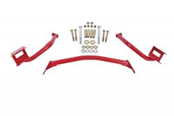 Torque Box Reinforcement Plates, Upper, Rear, Steel, Red Powdercoated, Ford, Kit