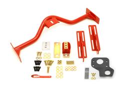 Transmission Crossmember, Conversion, for T-56, Steel, Red Powdercoated, Chevy, Pontiac, Each